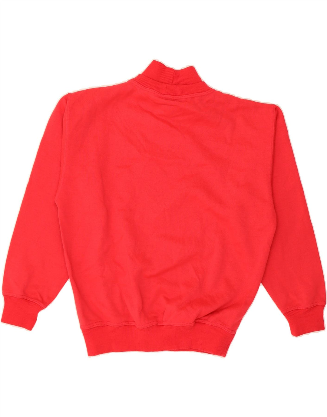 VINTAGE Womens Turtle Neck Jumper Sweater UK 14 Medium Red Floral Vintage Vintage and Second-Hand Vintage from Messina Hembry 