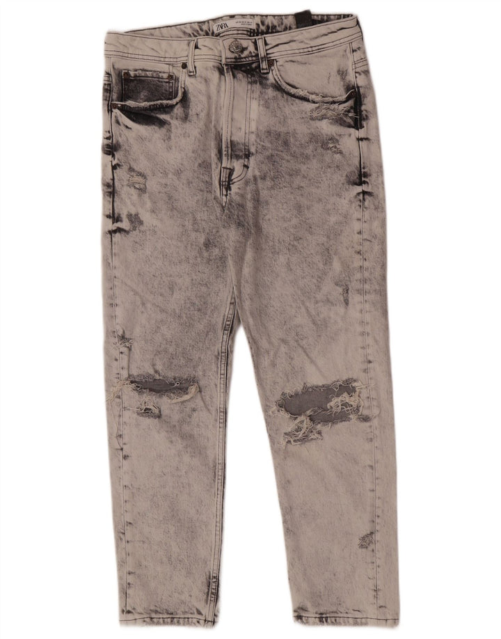 Jeans affusolati da uomo Zara EU 40 medio W31 L26 cotone grigio