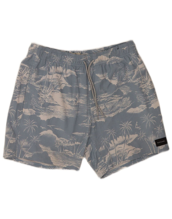 Pantaloncini da bagno da uomo Rip Curl XS blu cotone hawaiano