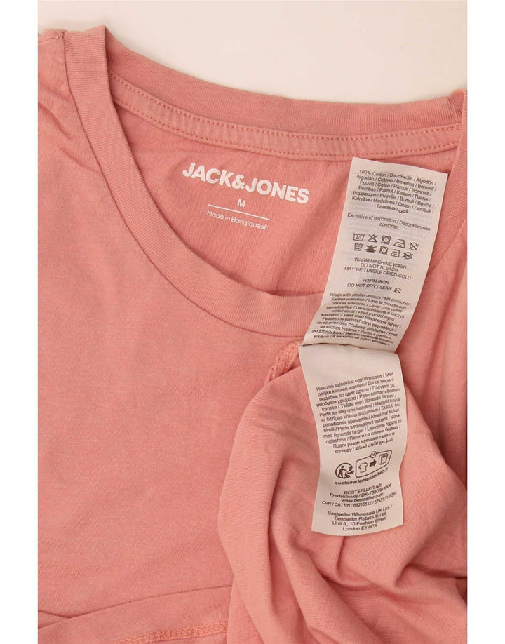 T-shirt da uomo Jack & Jones Top in cotone rosa medio