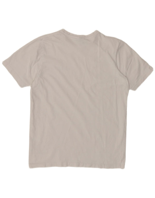 ELLESSE T-shirt grafica da donna Top UK 14 Cotone bianco medio