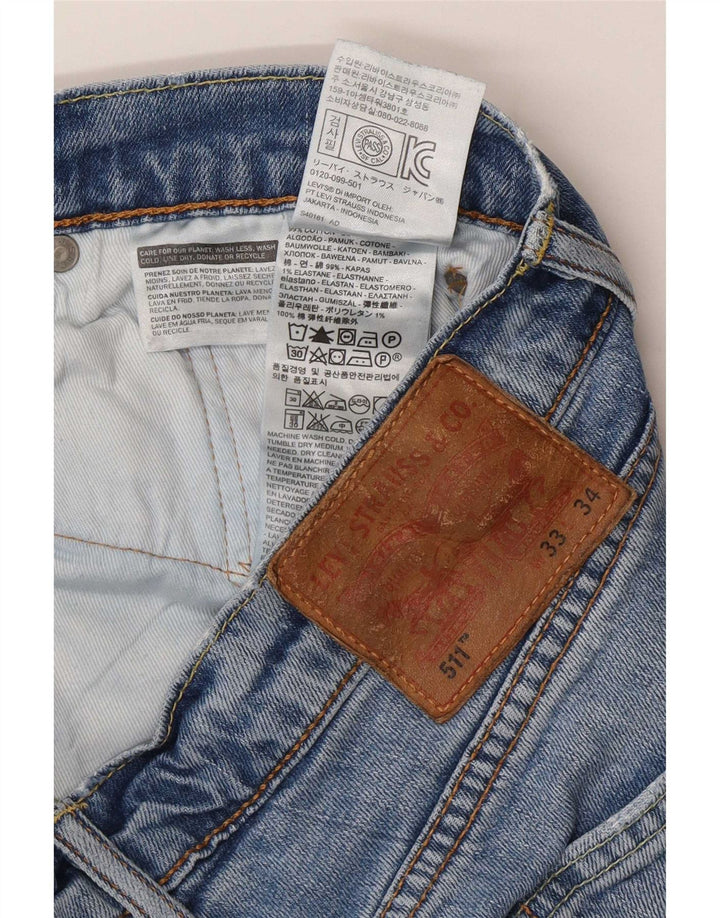 Jeans Levi's Uomo 511 Slim W33 L31 Cotone Blu