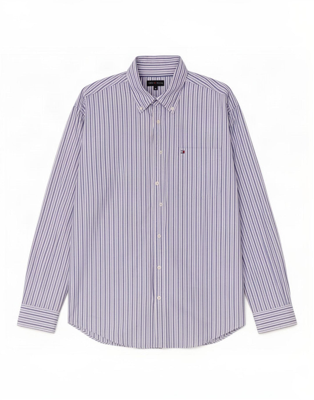 Camicia da uomo Tommy Hilfiger gessato blu medio