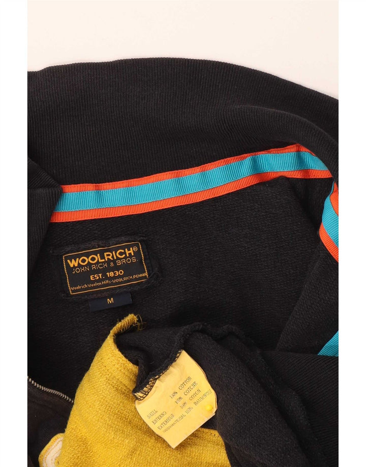 Giacca da tuta grafica da uomo Woolrich in cotone nero medio