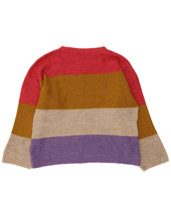 Maglione maglione con scollo a barca da donna Marks & Spencer UK 14 medio multicolore