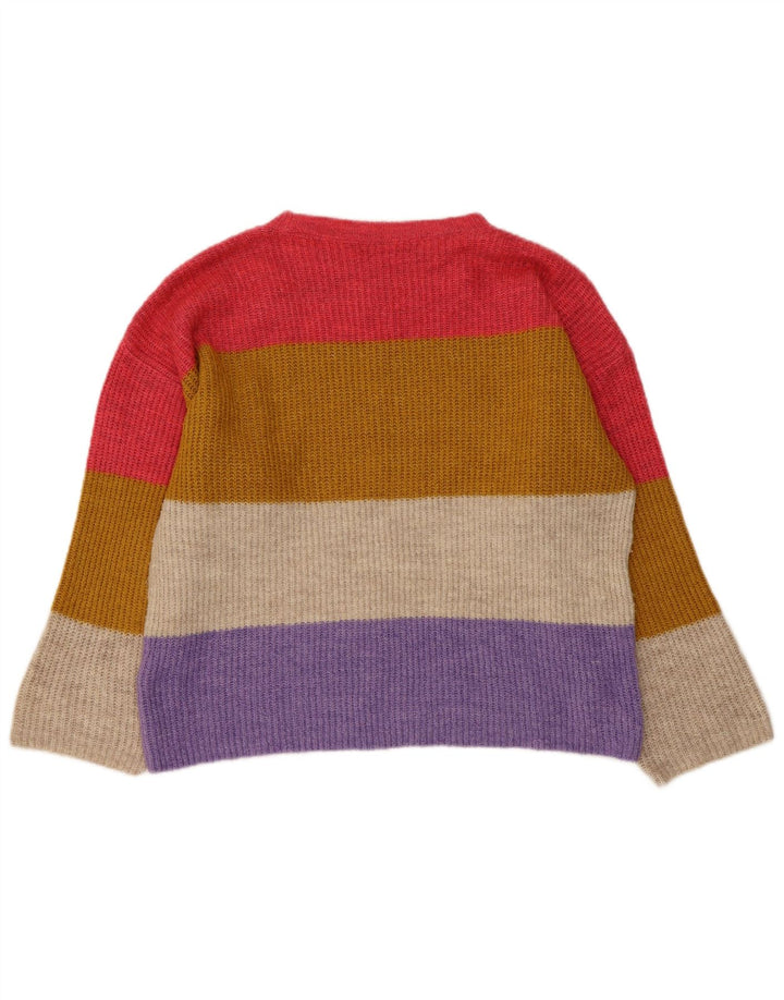 Maglione maglione con scollo a barca da donna Marks & Spencer UK 14 medio multicolore