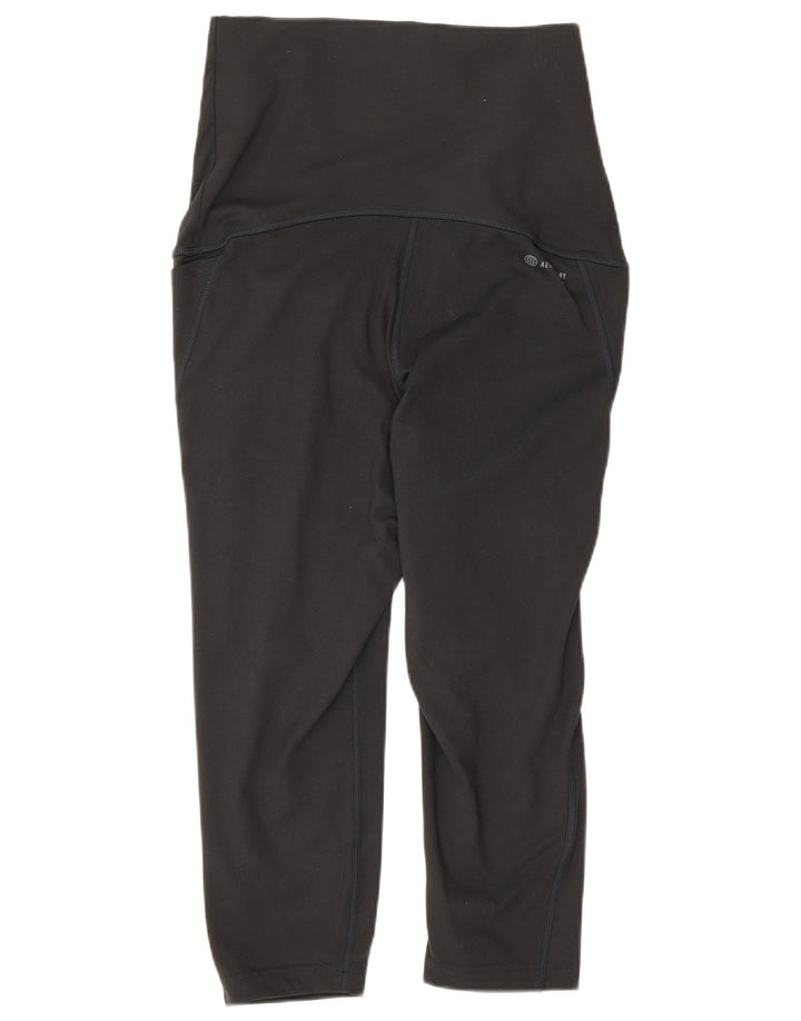 Leggings Capri premaman da donna Adidas UK 12/14 Poliestere nero medio