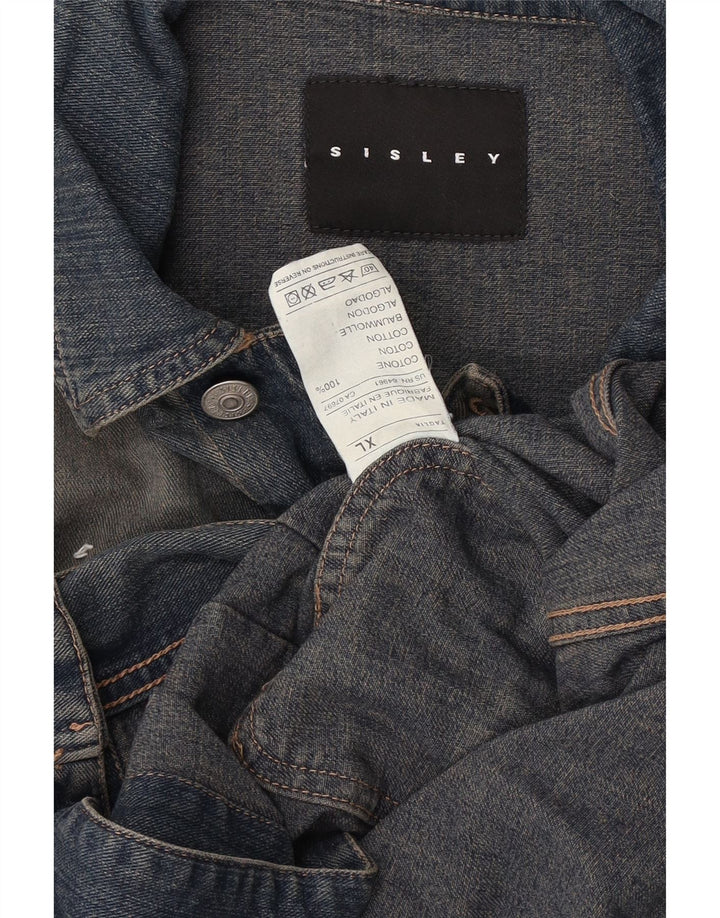 Giacca in denim da uomo Sisley UK 42 XL cotone blu