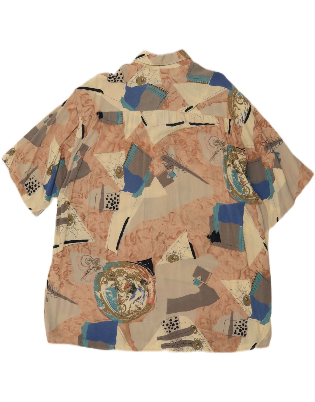 DANIEL BROOKS Mens Abstract Pattern Shirt Size 43/44 XL Multicoloured Vintage Daniel Brooks and Second-Hand Daniel Brooks from Messina Hembry 