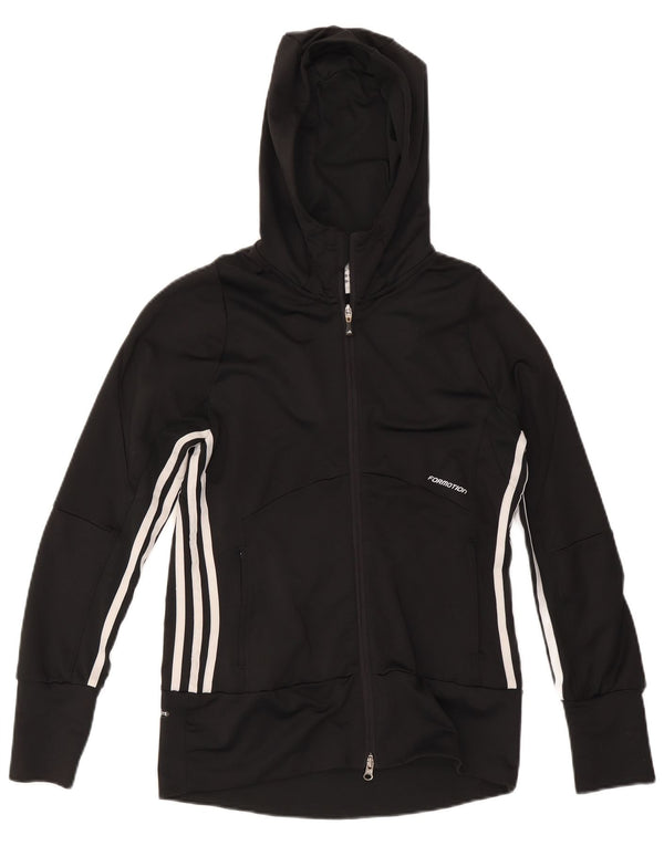 Giacca sportiva da donna con cappuccio ADIDAS Clima 365 UK 14 grande nera