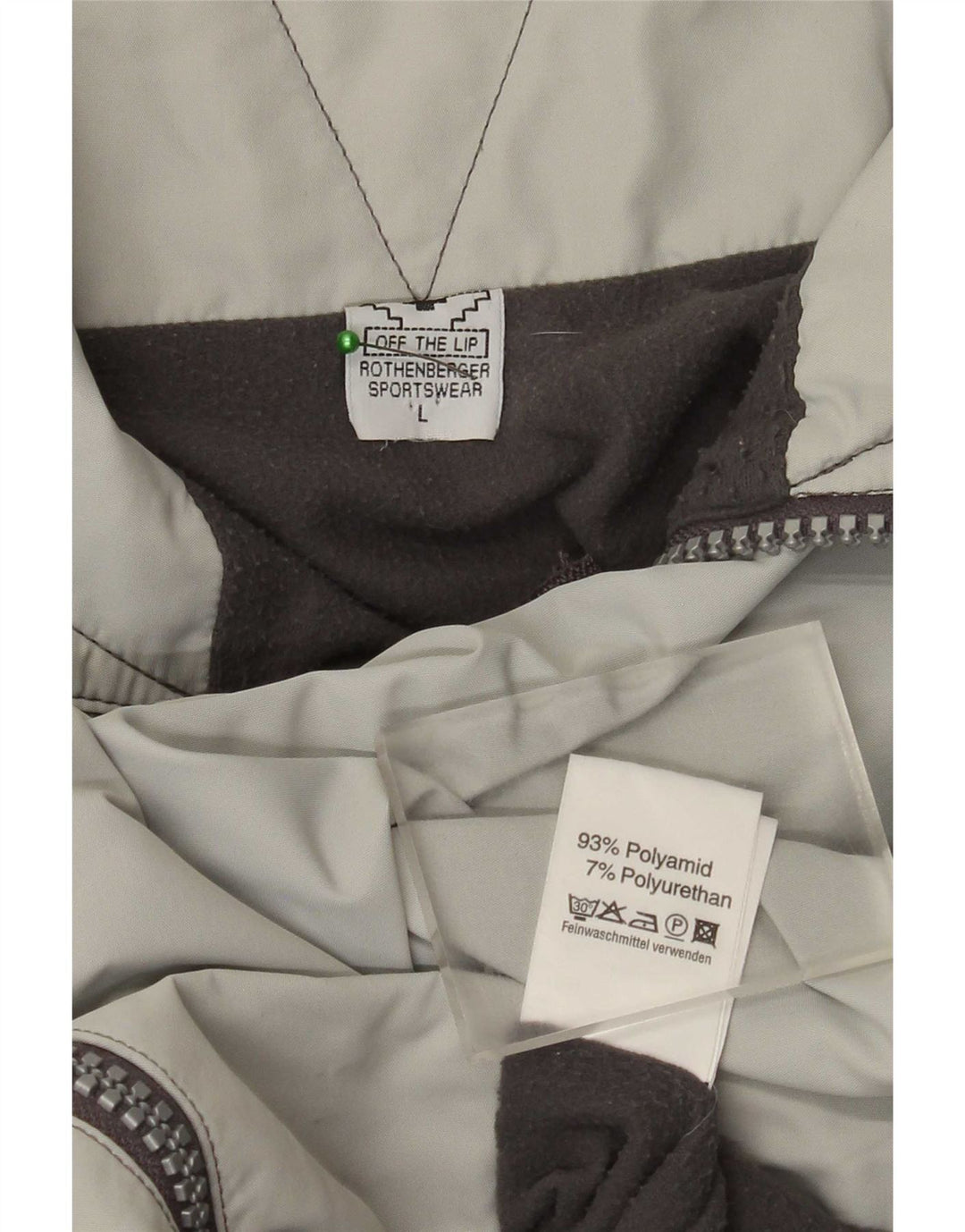 Giubbotto bomber oversize con grafica vintage da uomo UK 40 grande in poliammide grigio