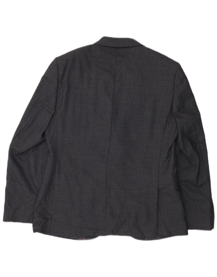 MARKS & SPENCER Giacca blazer da uomo a 2 bottoni IT 52 XL Lana blu navy