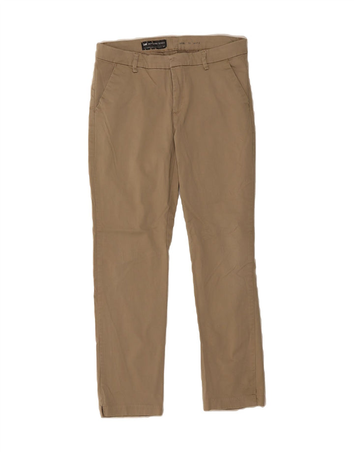 LEE Womens Mid Rise Slim Chino Trousers W30 L28 Beige Vintage Lee and Second-Hand Lee from Messina Hembry 
