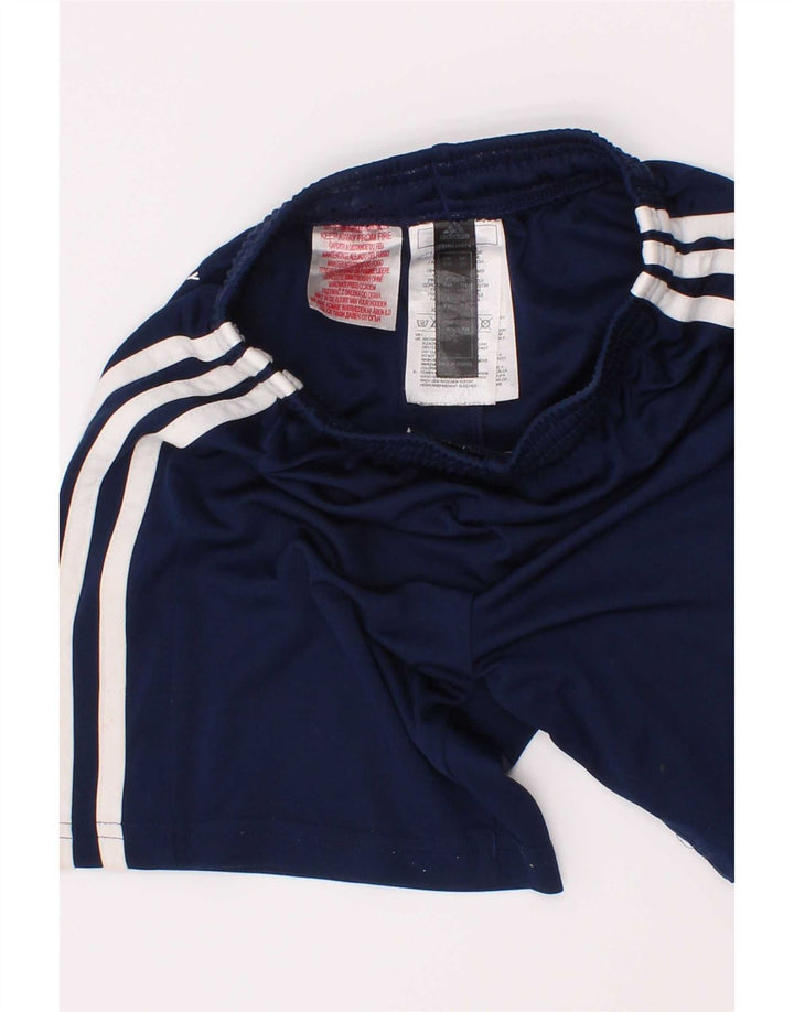 Pantaloncini sportivi Adidas Aeroready da ragazzo 5-6 anni in poliestere blu navy
