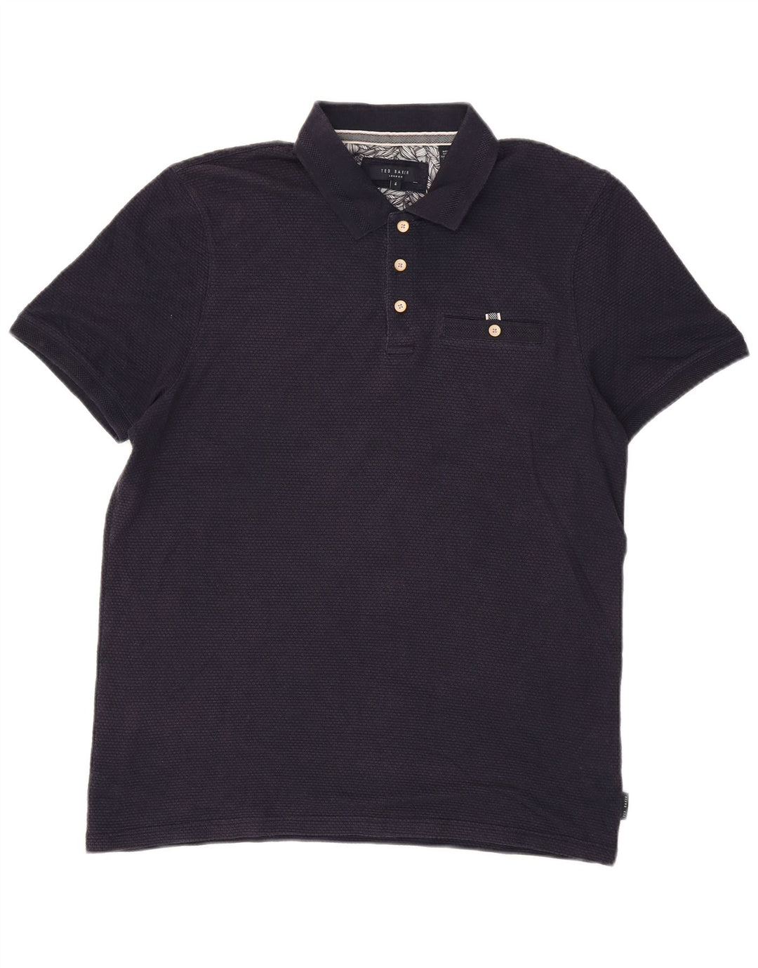 Polo da uomo Ted Baker taglia 4 grande blu navy modal