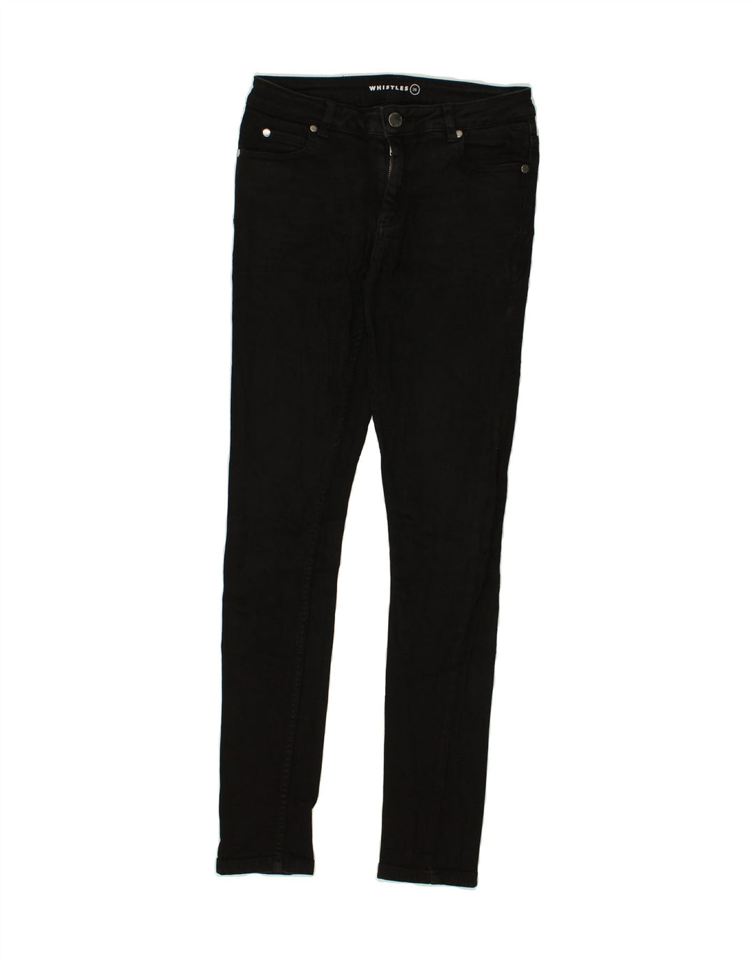 WHISTLES Womens Skinny Jeans W28 L30  Black Cotton | Vintage Whistles | Thrift | Second-Hand Whistles | Used Clothing | Messina Hembry 
