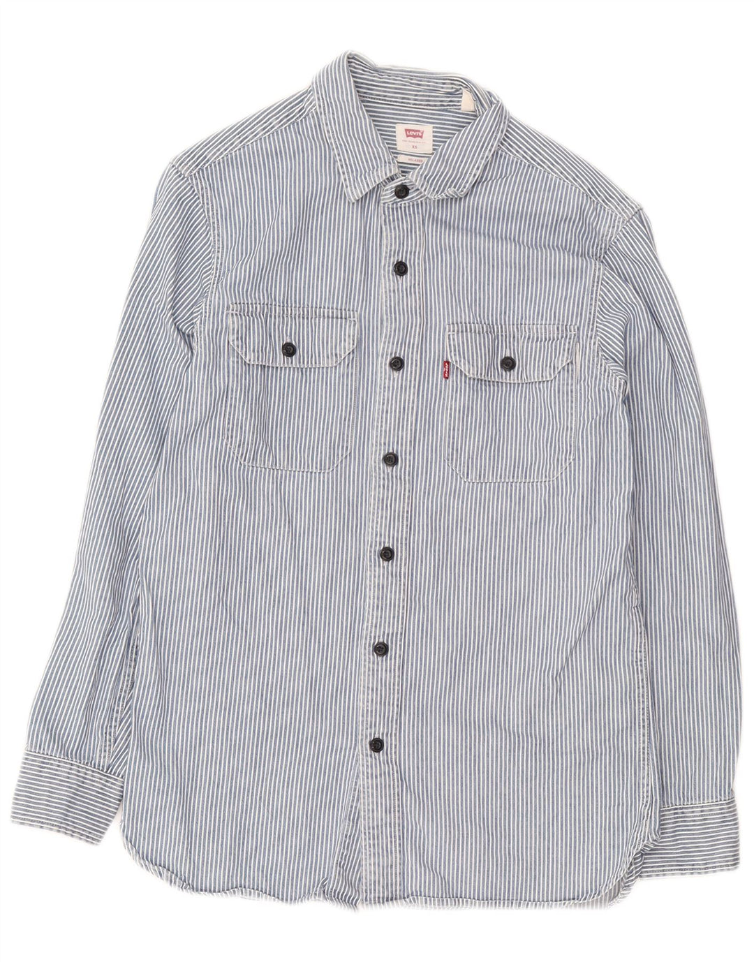 Camicia Levi's da uomo dalla vestibilità rilassata XS blu gessato