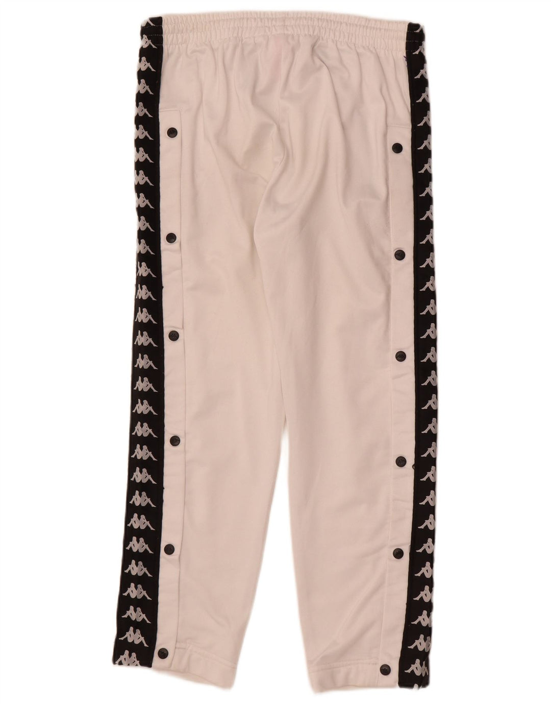 Pantaloni da tuta con grafica Kappa da uomo in poliestere color block bianco medio