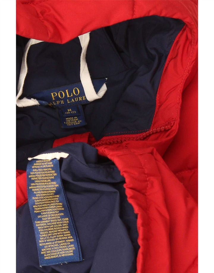 Giacca imbottita con cappuccio Polo Ralph Lauren per ragazzi 10-11 anni rossa media