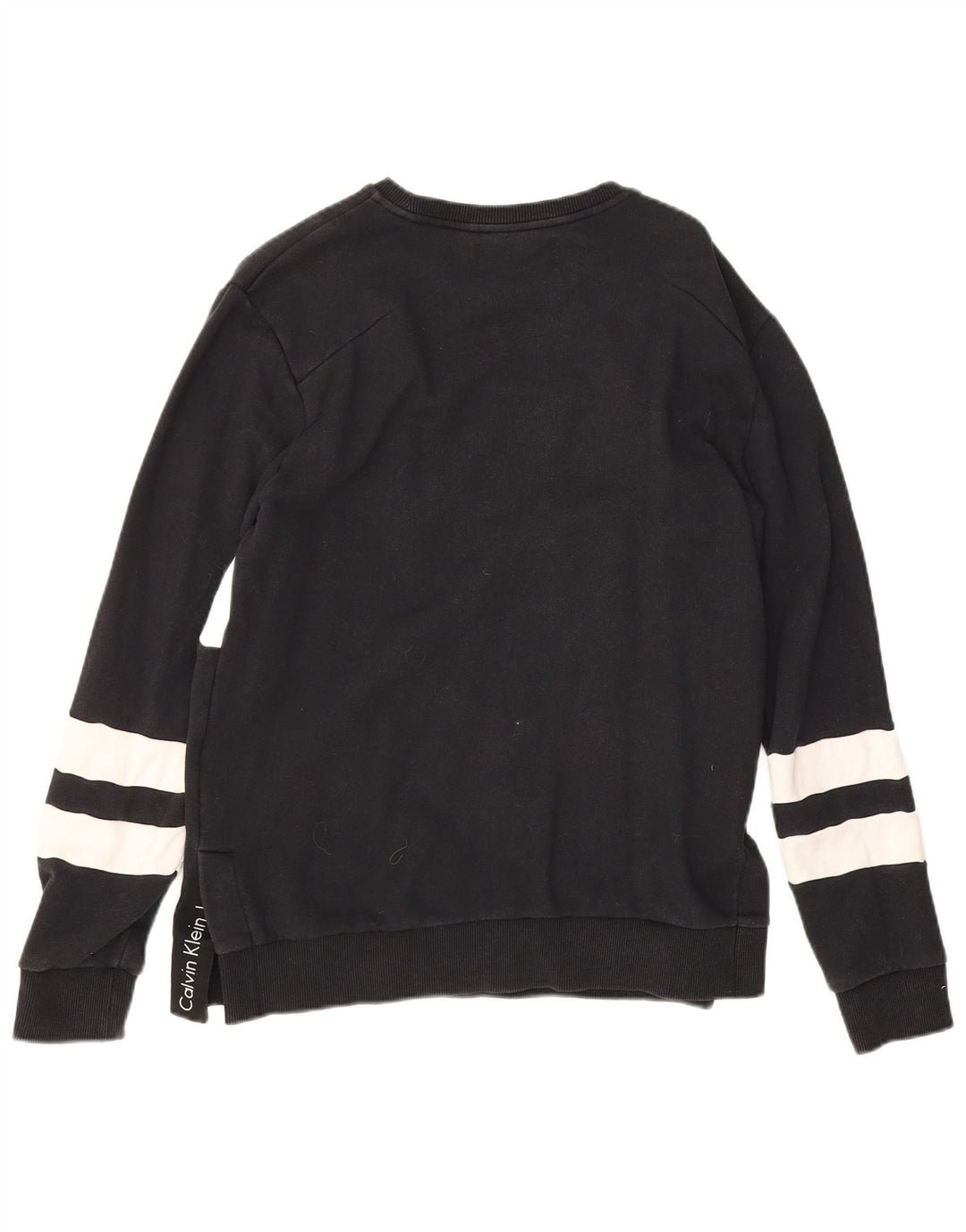 Calvin Klein Jeans Uomo Felpa Maglione Medio Nero Colorblock Cotone