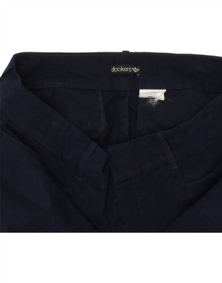 DOCKERS Womens Straight Casual Trousers W34 L34 Navy Blue Vintage Dockers and Second-Hand Dockers from Messina Hembry 
