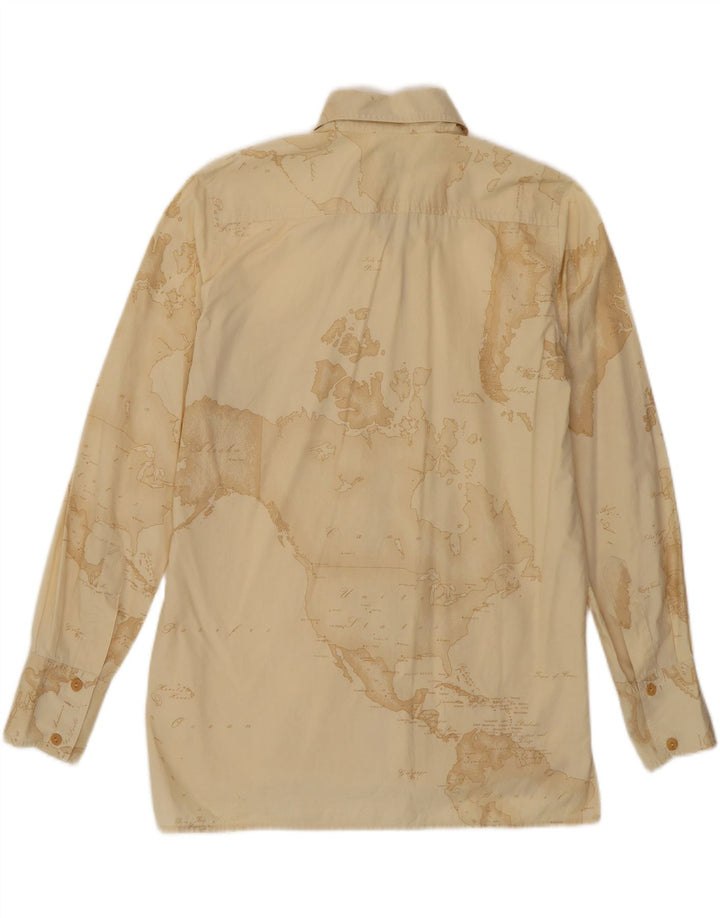 ALVIERO MARTINI Camicia grafica da donna IT 42 Cotone beige medio