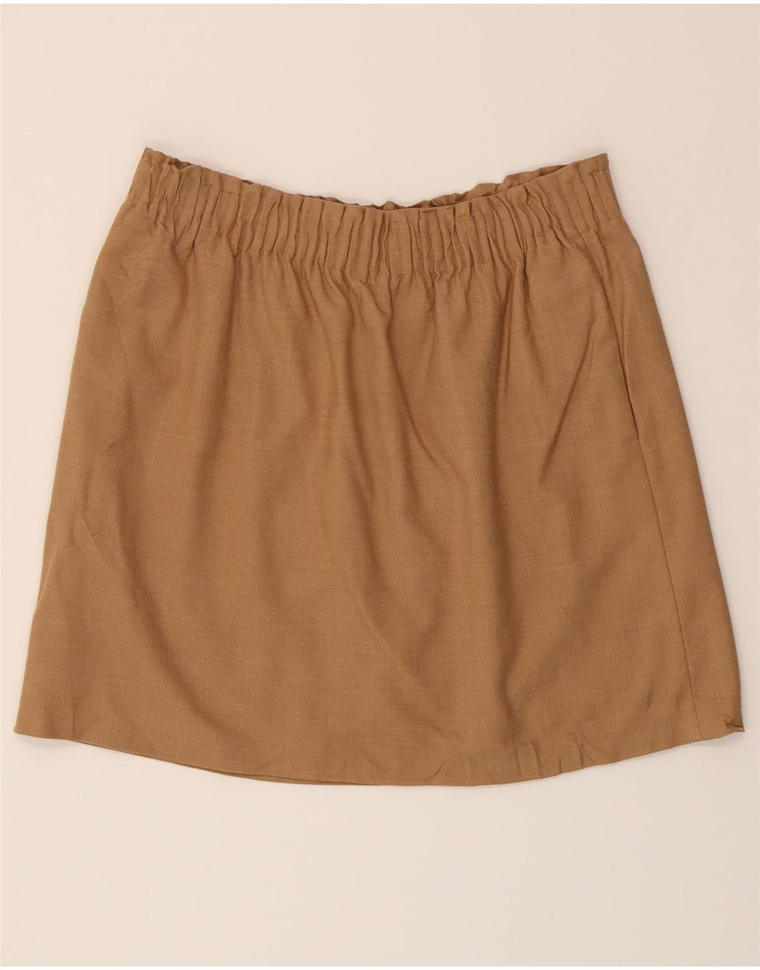 J. CREW Womens Mini Skirt US 12 Large W30 Brown Linen Vintage J. Crew and Second-Hand J. Crew from Messina Hembry 