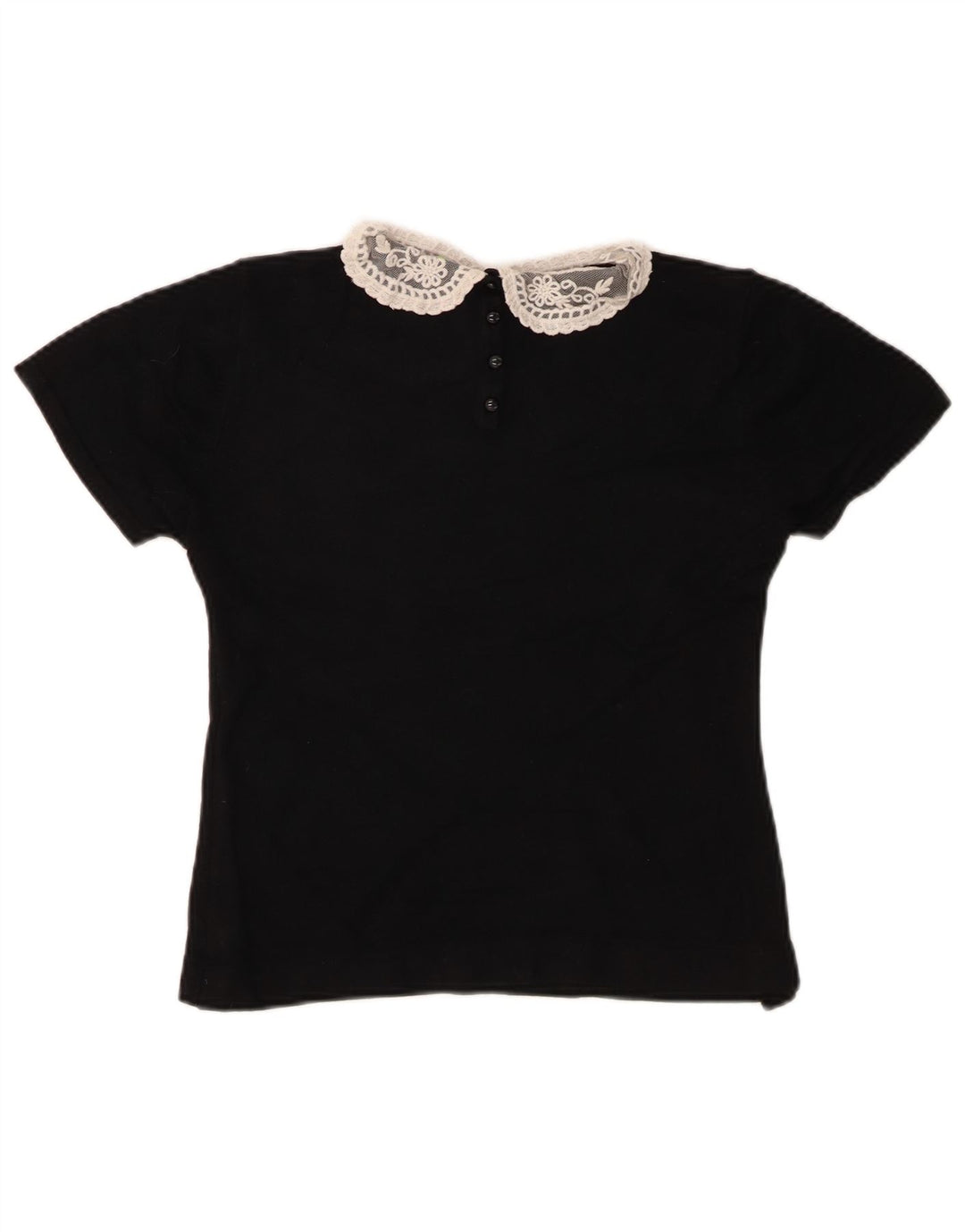 Top camicetta corta da donna Marks & Spencer UK 12 medio nero