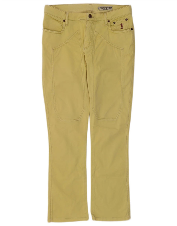 Jeans Bootcut da donna Jeckerson W29 L28 cotone giallo
