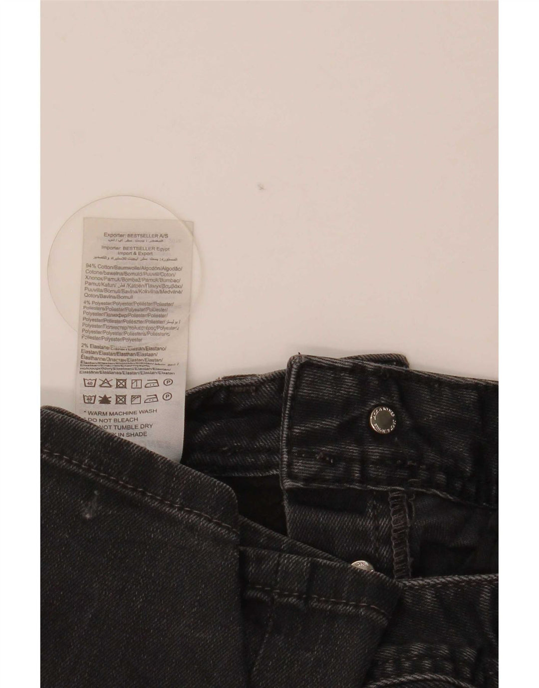 Jeans dritti Clark da uomo Jack & Jones W29 L30 cotone nero