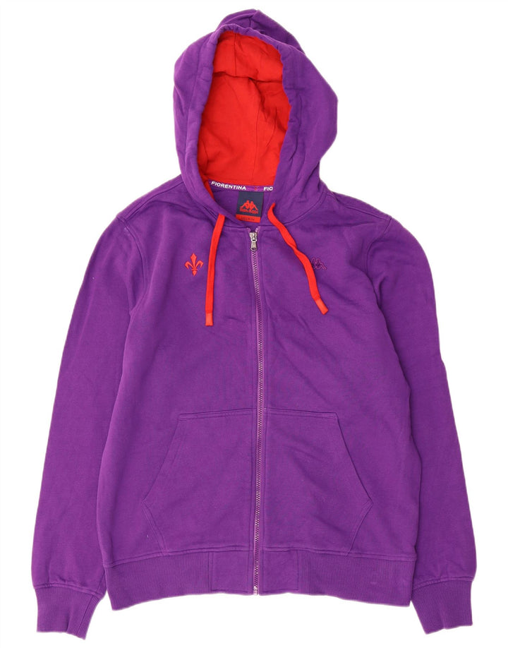 Maglione con cappuccio e zip da uomo KAPPA in cotone viola medio