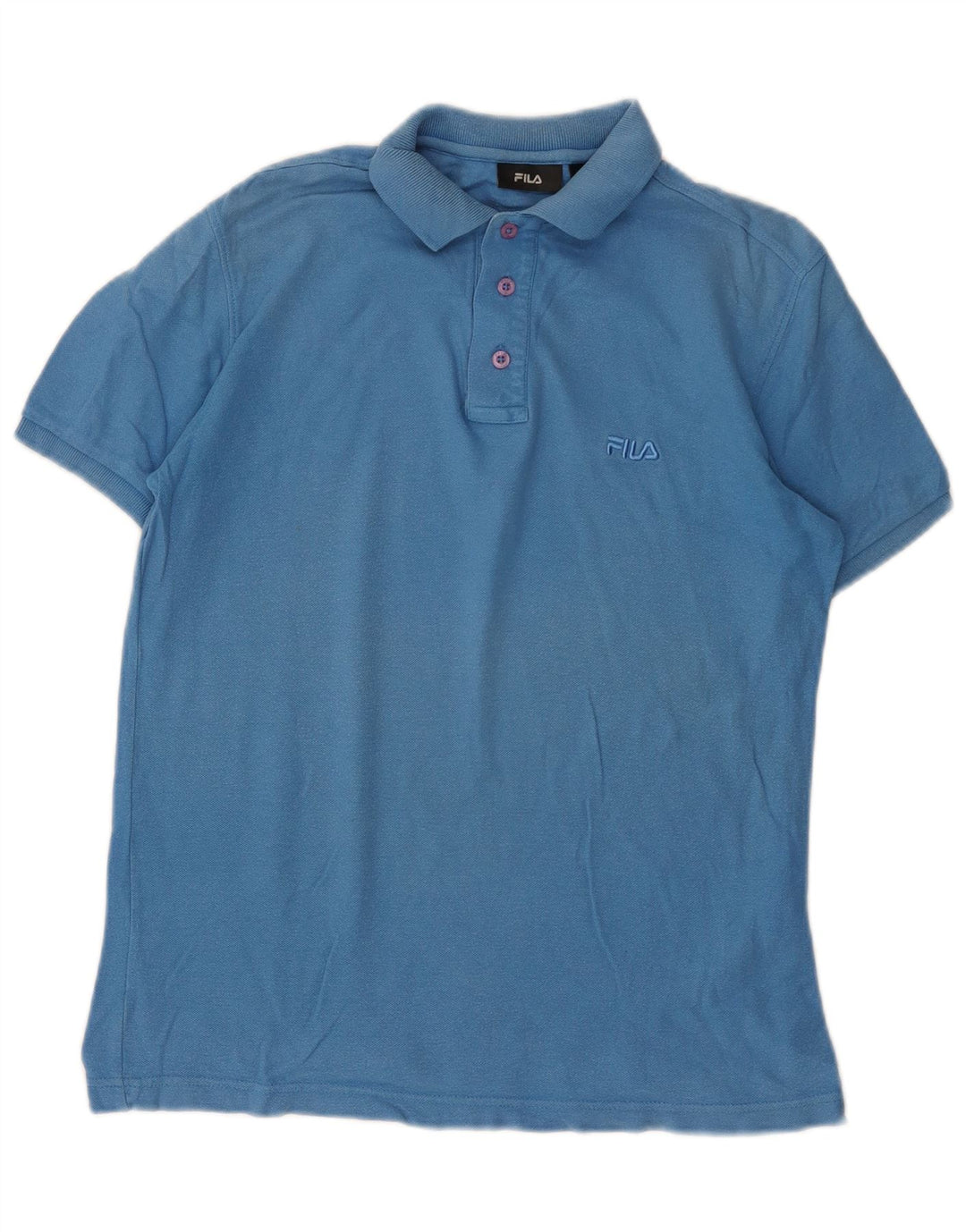 Polo da uomo Fila Small in cotone blu