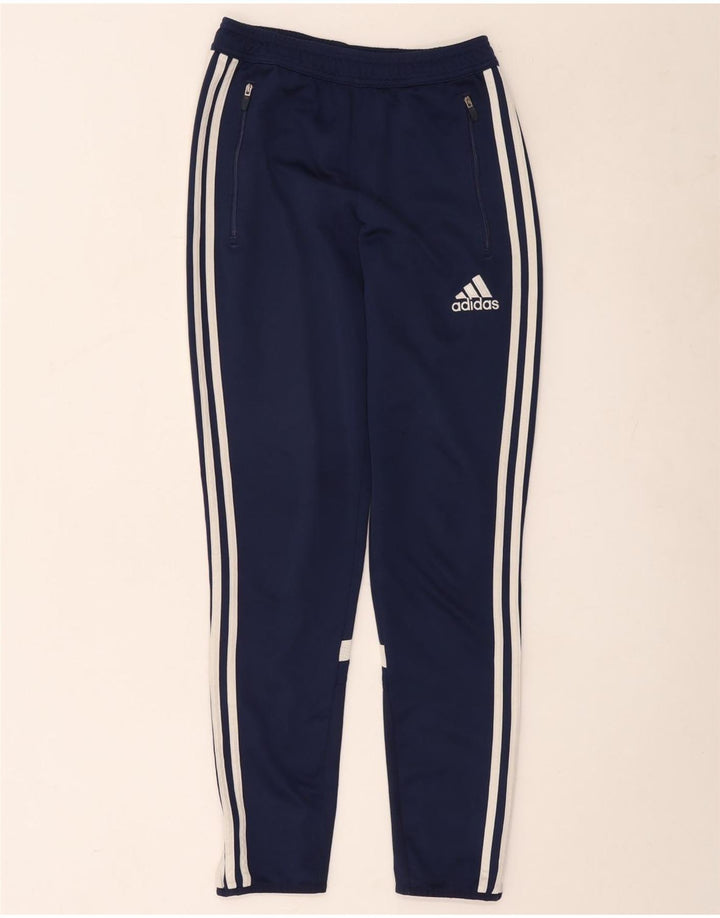 Pantaloni da tuta Adidas Climacool da uomo XS in poliestere color block blu navy