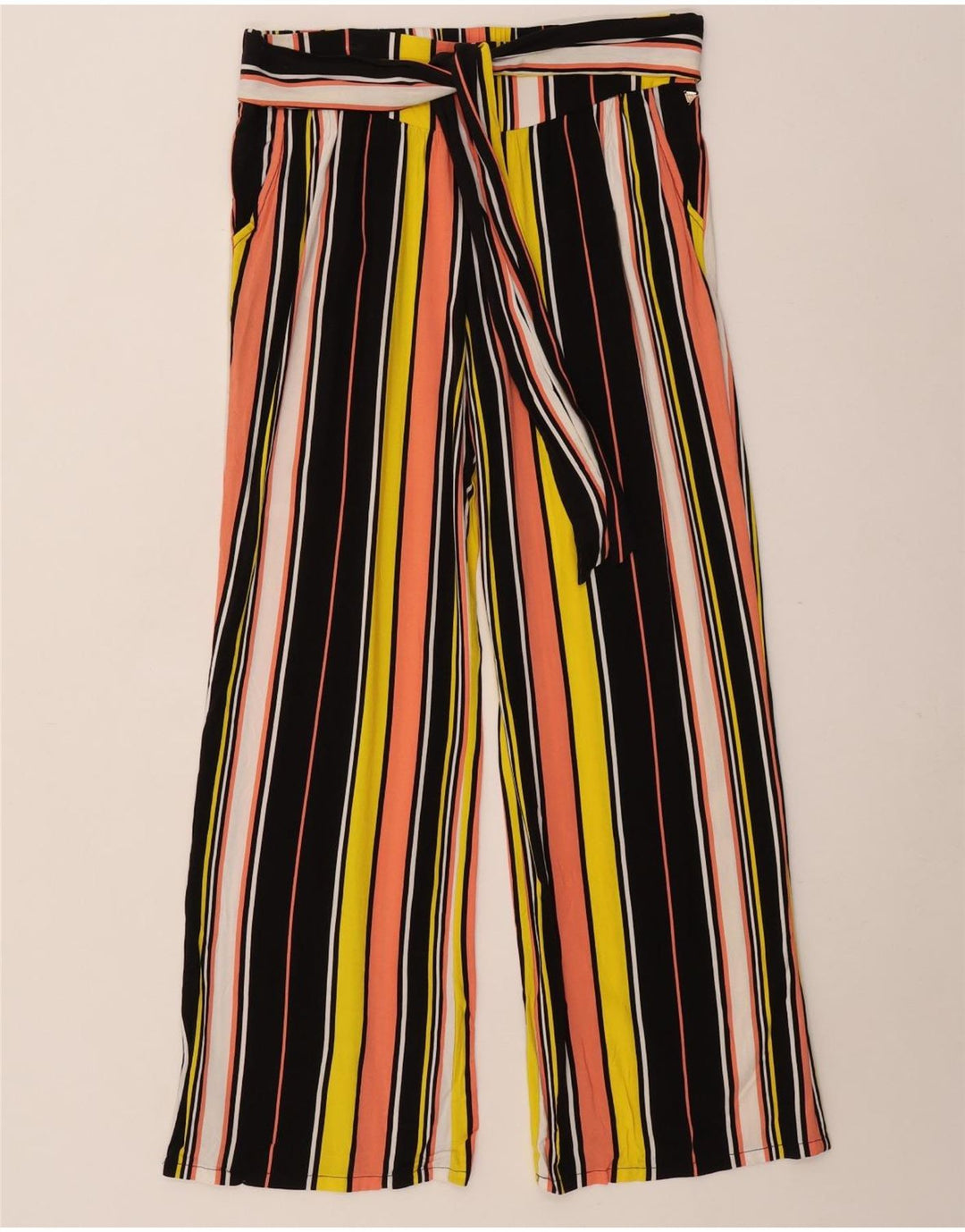 Pantaloni casual da donna Guess UK 12 medi W32 L30 a righe multicolori