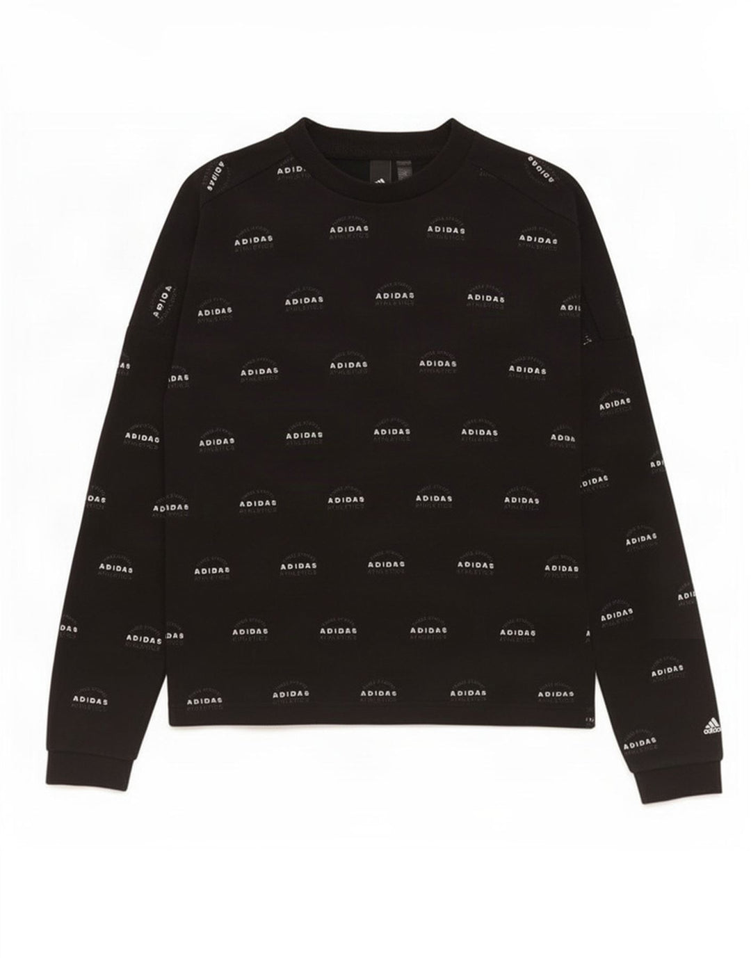 Felpa con grafica Adidas da uomo, piccola, in cotone nero