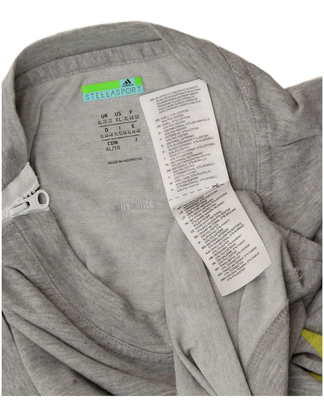 T-shirt grafica da donna ADIDAS X STELLA MCCARTNEY UK 20/22 XL Grigio