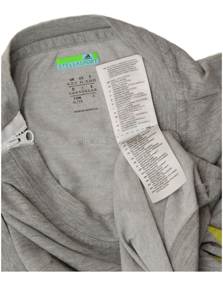 T-shirt grafica da donna ADIDAS X STELLA MCCARTNEY UK 20/22 XL Grigio