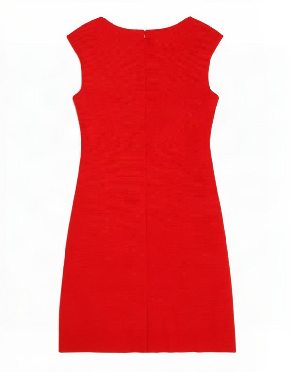 Laura Ashley Abito tubino senza maniche da donna UK 12 Acrilico rosso medio