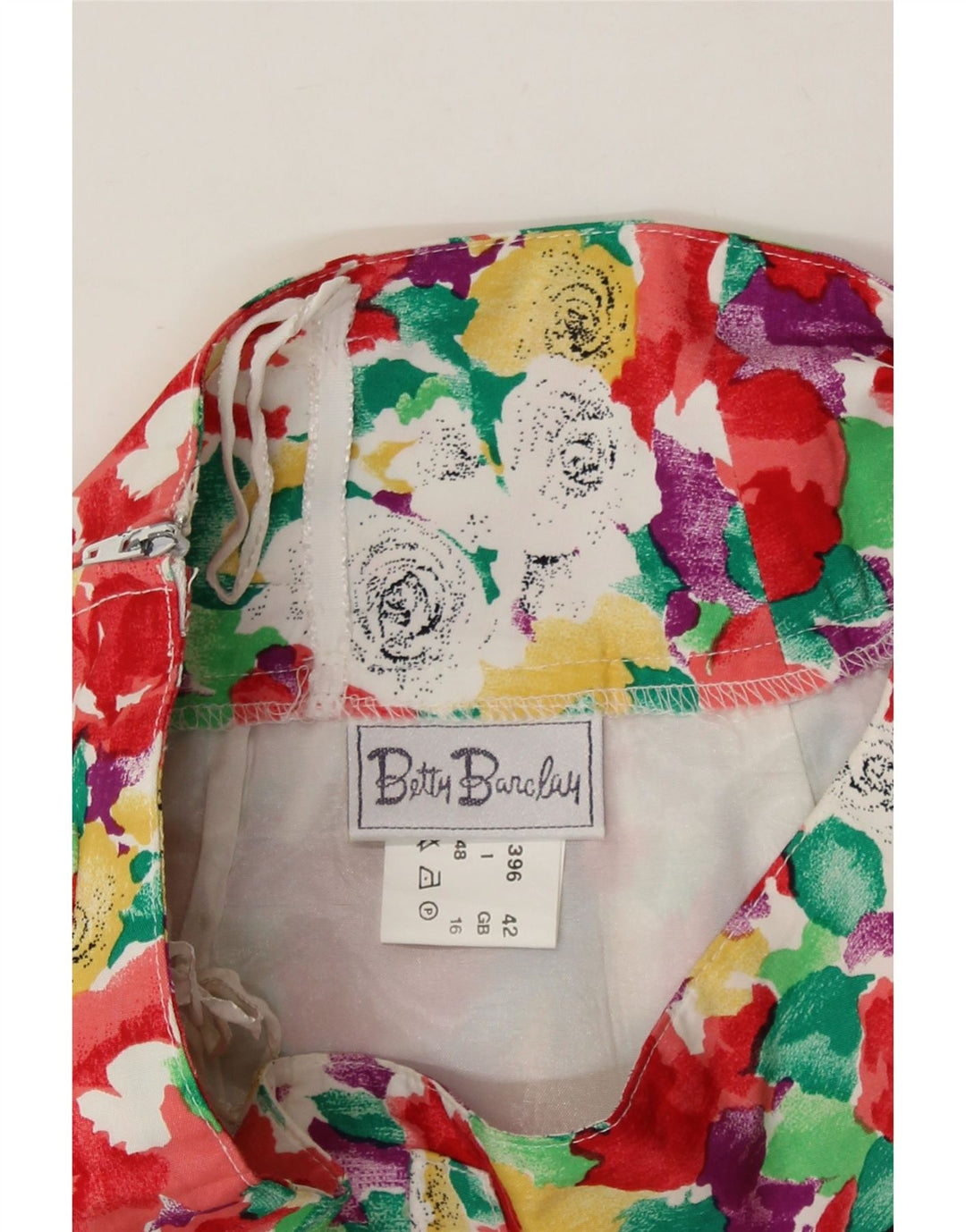 BETTY BARCLAY Womens Tiered Skirt UK 16 Large W26 Multicoloured Floral Vintage Betty Barclay and Second-Hand Betty Barclay from Messina Hembry 