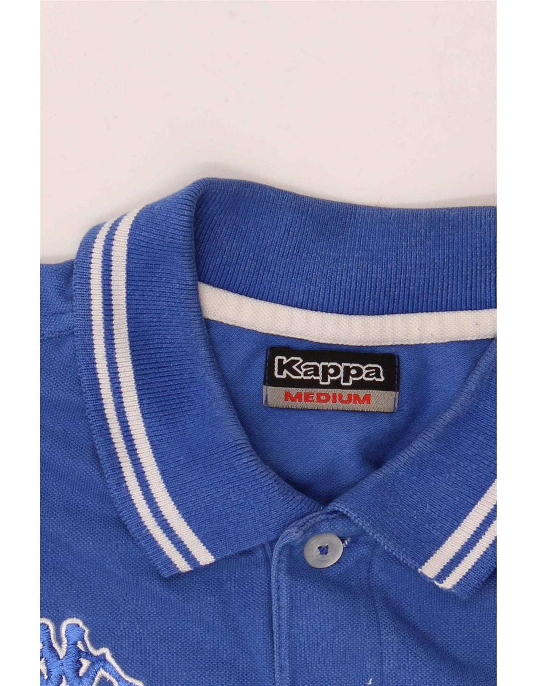 Polo Kappa da uomo a righe blu medio