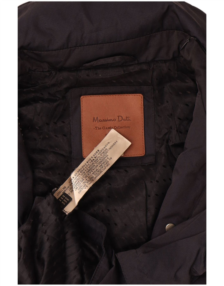 Trench da donna Massimo Dutti UK 6 XS viscosa blu navy