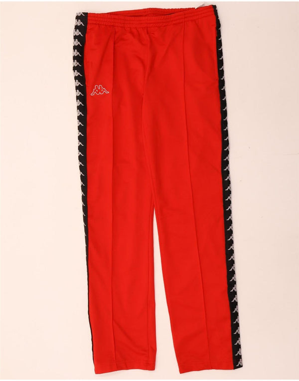 Pantaloni da tuta con grafica Kappa da donna UK 14 Large Rosso Colourblock