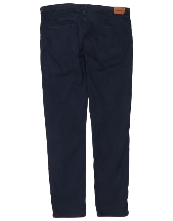 Pantaloni casual slim fit da uomo Massimo Dutti EU 44 Large W34 L32 Blu navy