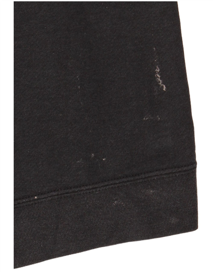 Felpa con cappuccio e zip Nike da uomo, grande, in cotone nero
