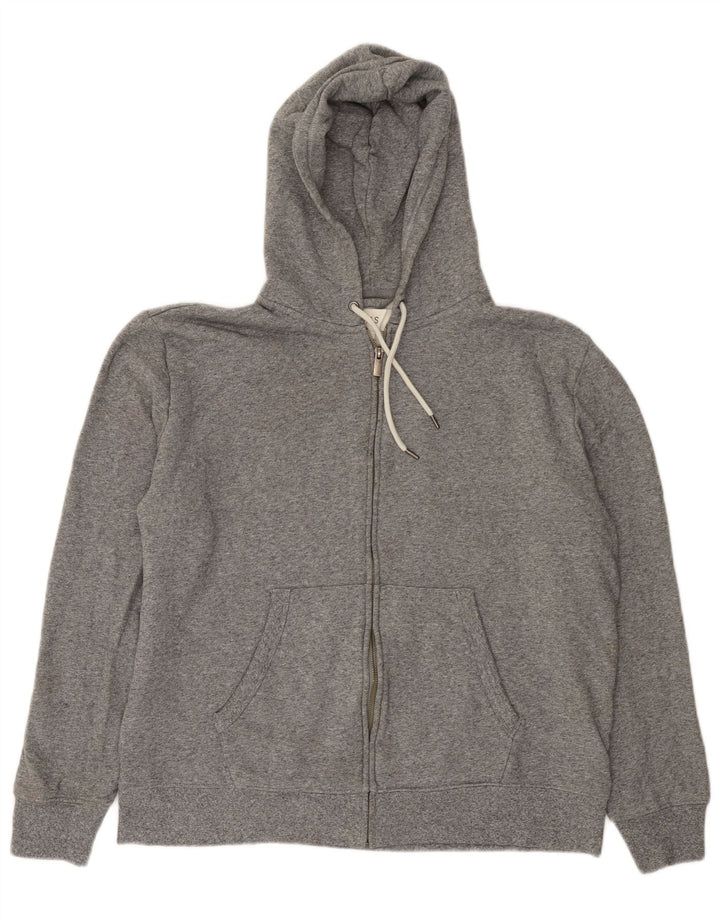 Maglione con cappuccio e zip da uomo Marks & Spencer XL in cotone grigio