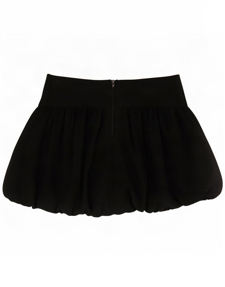 Zara Minigonna a palloncino da donna media W28 Nera Poliammide