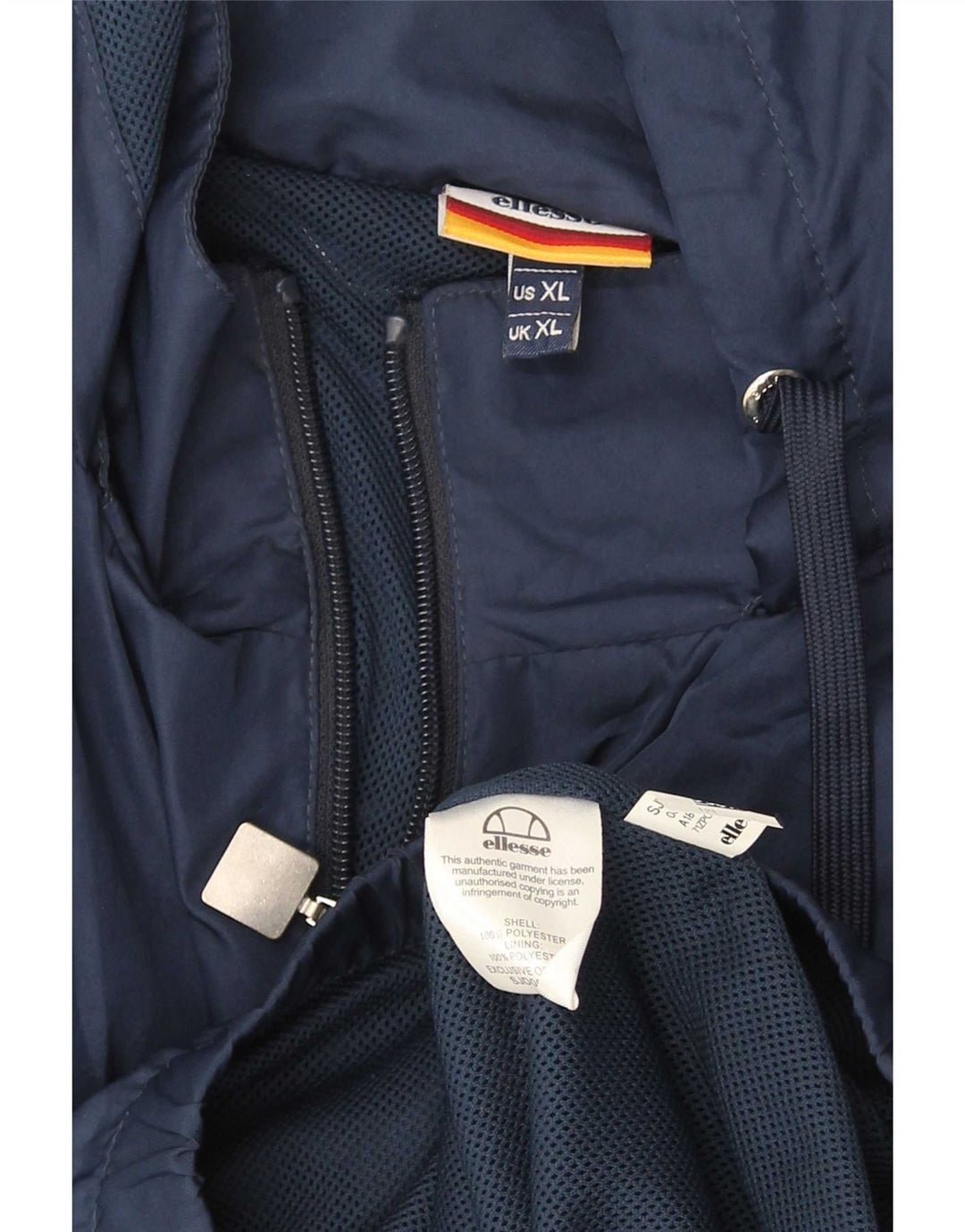 Giacca antipioggia da uomo con cappuccio Ellesse UK 42 XL Poliestere color block blu