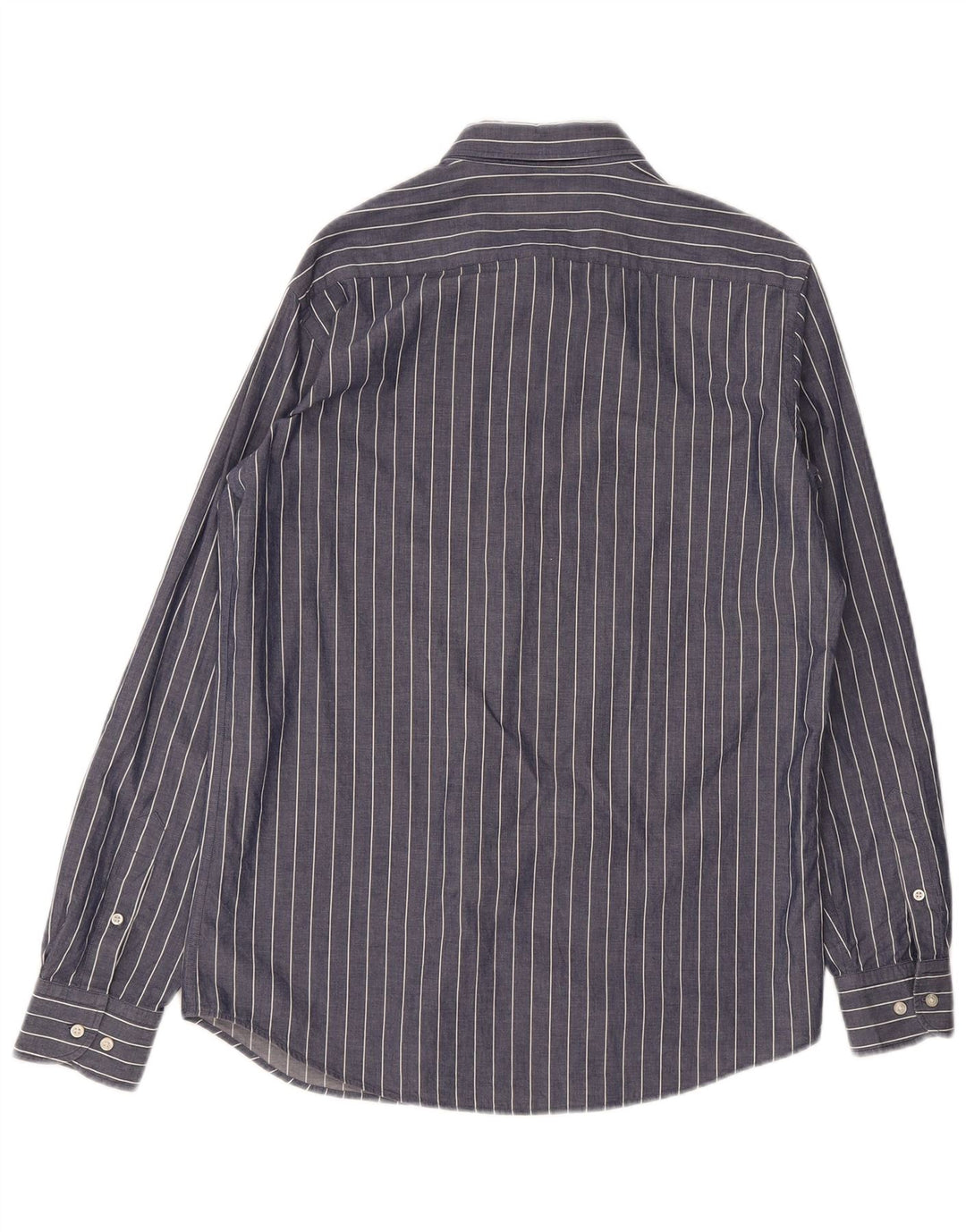 Camicia da uomo vestibilità regolare Massimo Dutti in cotone a righe blu navy medio
