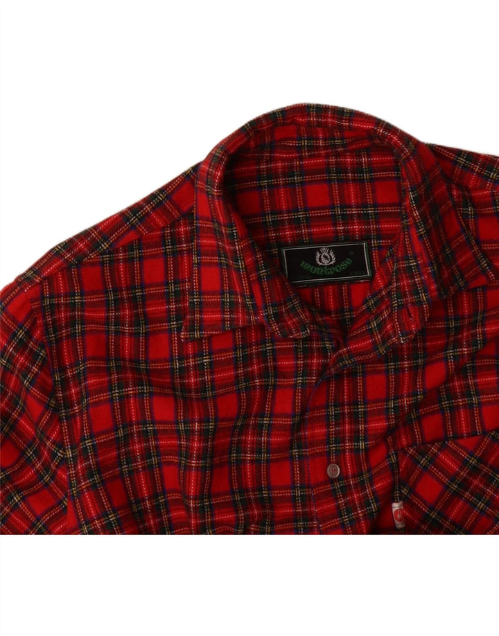 VINTAGE Mens Flannel Shirt Large Red Check Vintage Vintage and Second-Hand Vintage from Messina Hembry 