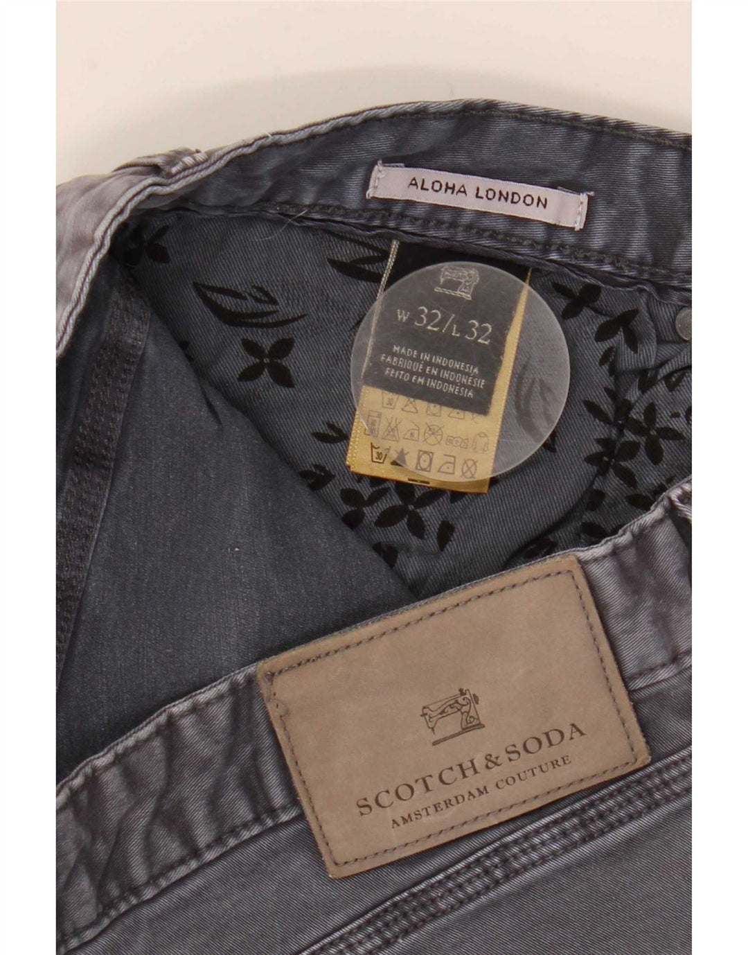 Jeans slim da uomo Scotch & Soda W32 L32 cotone grigio